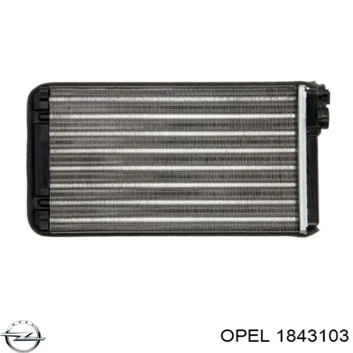 1843103 Opel Радіатор опалювача салону
