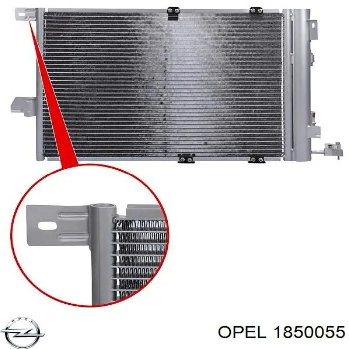 Конденсатор кондиціонера Opel 1850055 ціна, від 77.81 USD