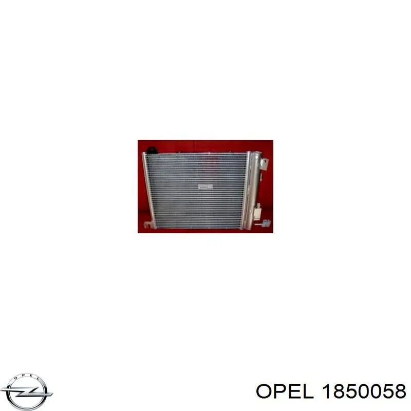 Радіатор кондиціонера 1850058 Opel