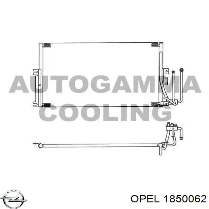 Конденсатор кондиціонера Opel 1850062 ціна, від 68.32 USD