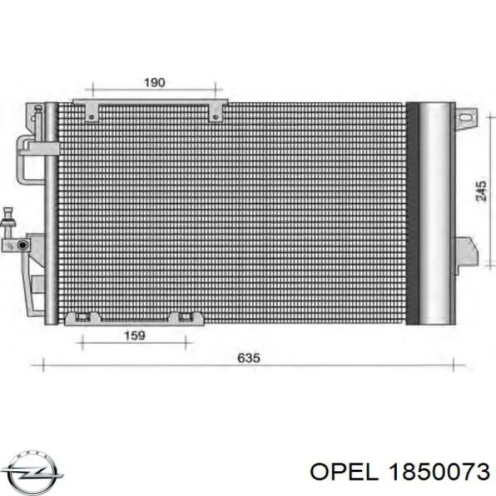 1850073 Opel Конденсатор