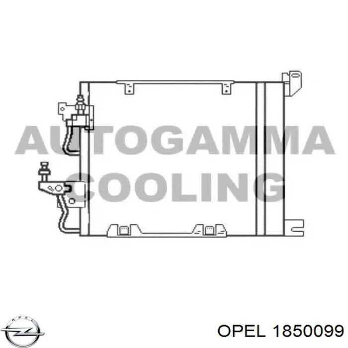 Конденсатор кондиціонера Opel 1850099 ціна, від 83.13 USD