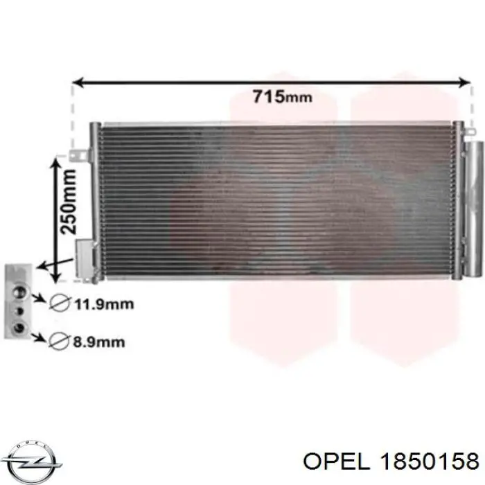 Радіатор охолодження кондиціонера Opel 1850158