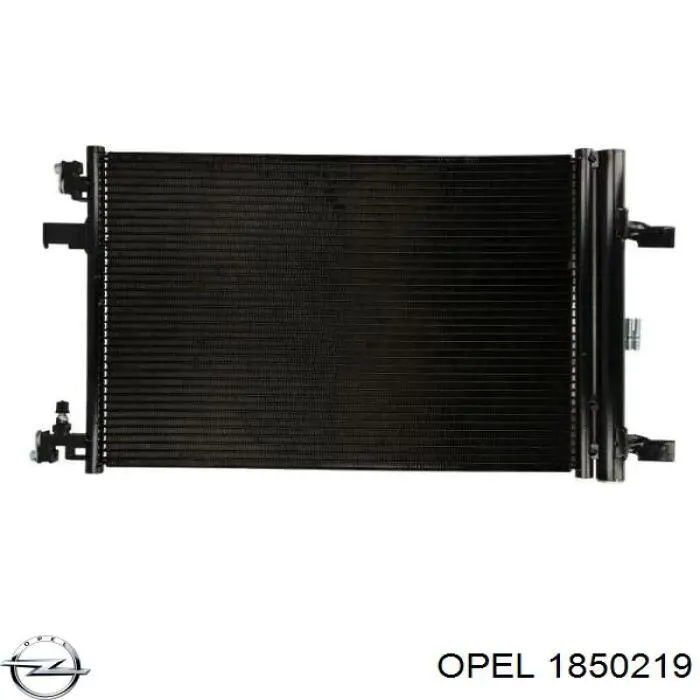 Радіатор кондиціонера 1850219 Opel
