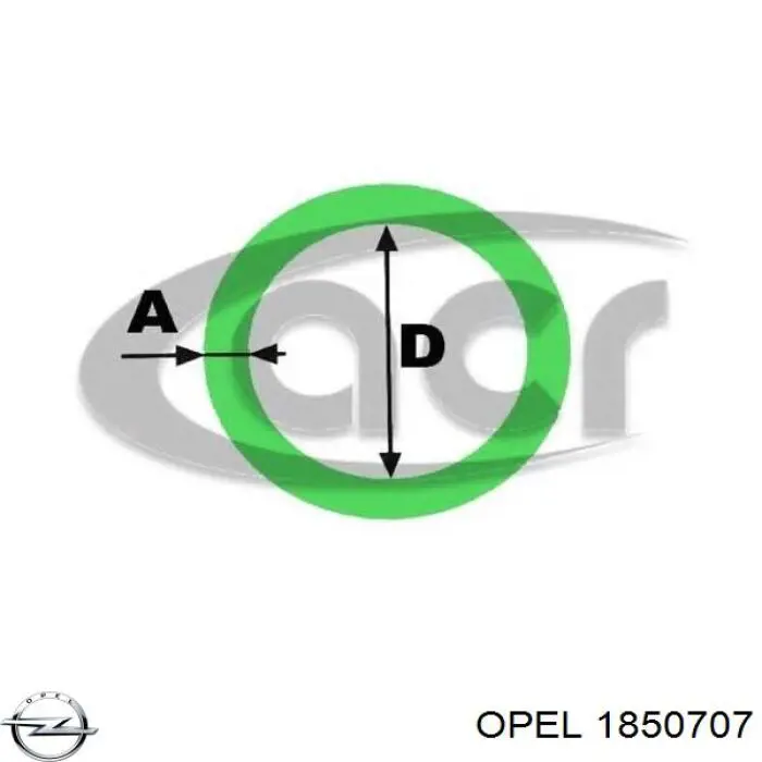 1850707 Opel кільце ущільнююче шланга компресора, нагнітального