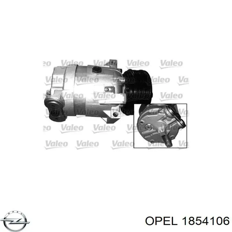 Компресор кондиціонера 1854106 Opel