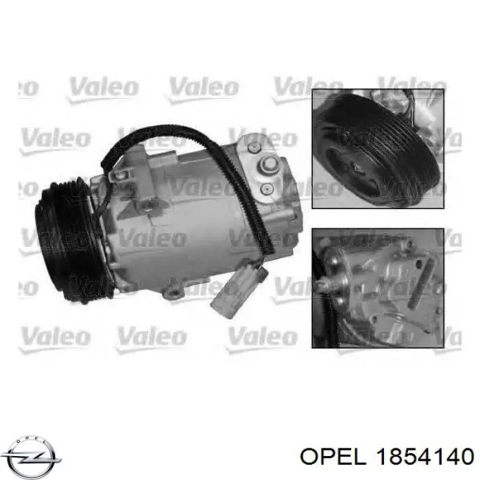 Компресор системи кондиціювання Opel 1854140 ціна, від 173.82 USD