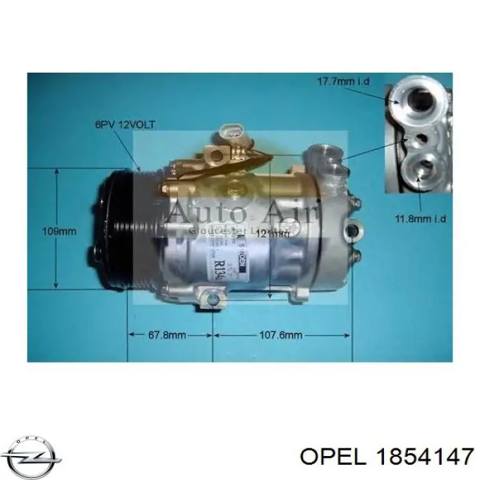 Купити 1854147 Opel Компресор кліматичної установки