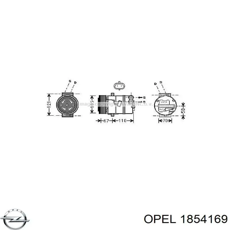 Компресор системи кондиціювання Opel 1854169 ціна, від 533.55 USD