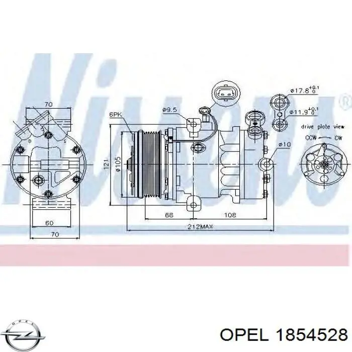 Купити 1854528 Opel Компресор кліматичної установки