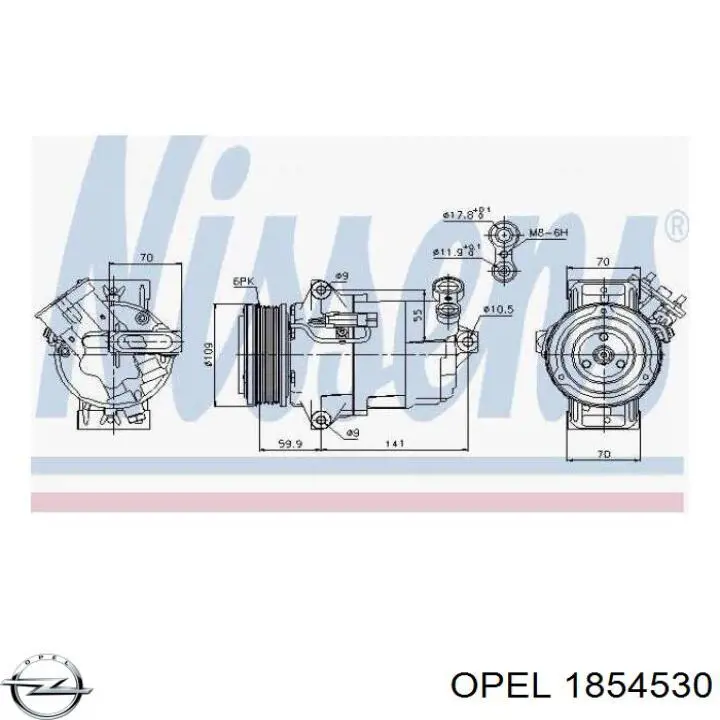 Купити 1854530 Opel Компресор кліматичної установки