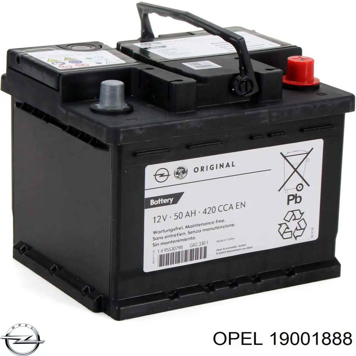 Батарея акумуляторна Opel 19001888 ціна, від 63.76 USD