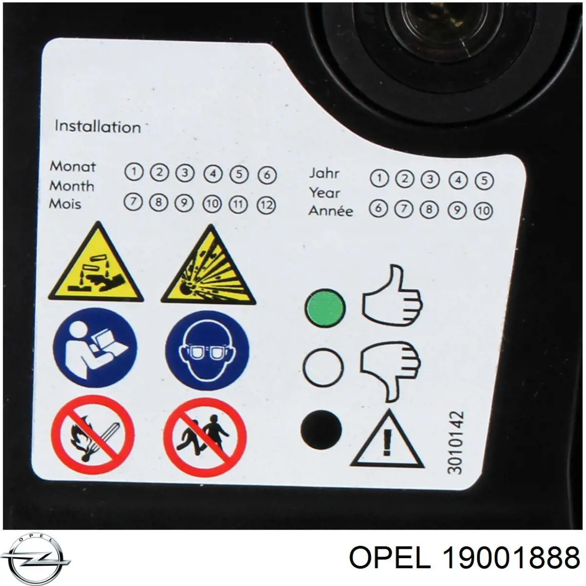 Купити 19001888 Opel Автомобільна батарея