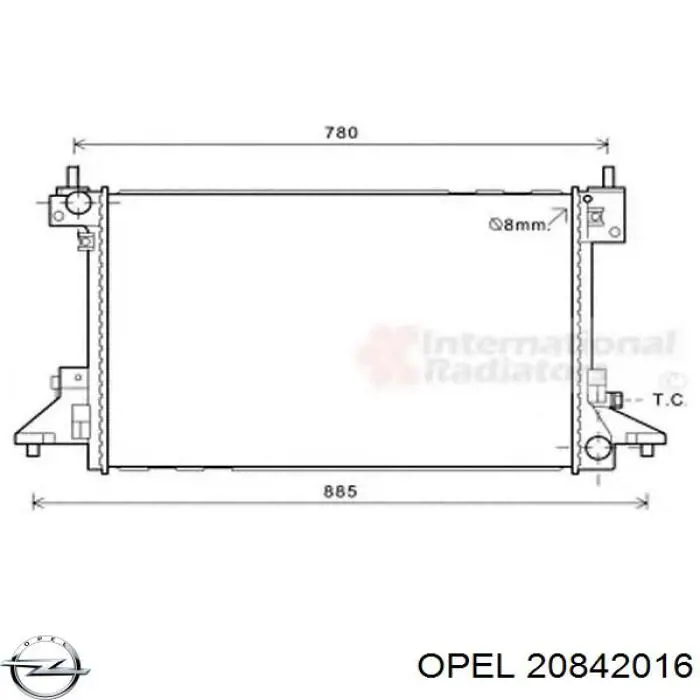 Радіатор основний Opel 20842016 ціна, від 107.31 USD