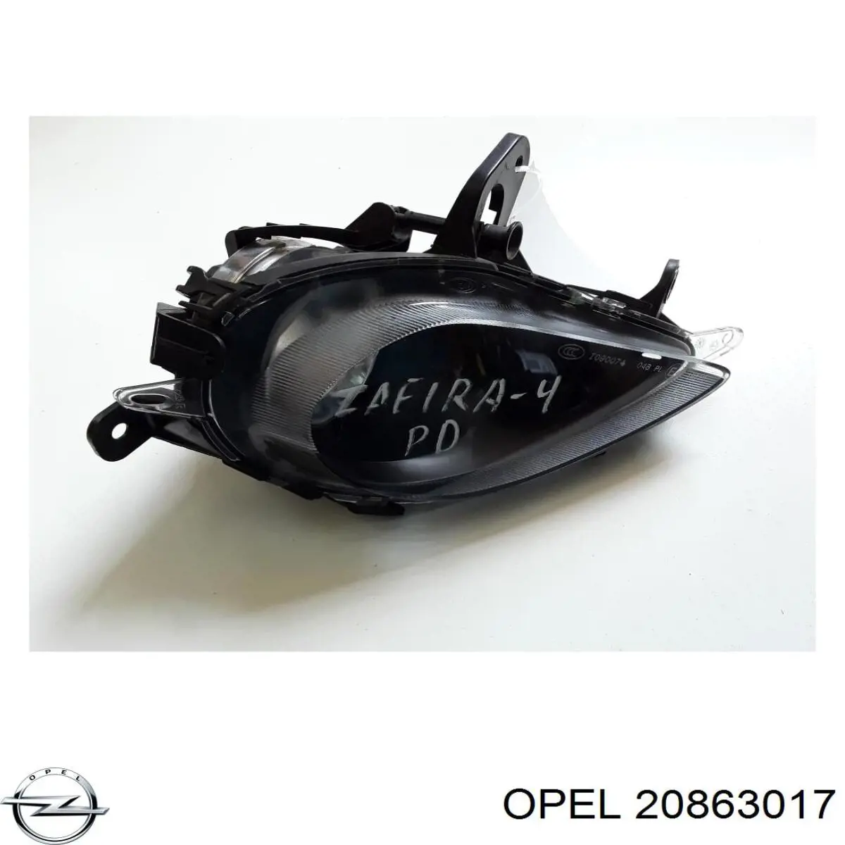 Фара протитуманна, права 20863017 General Motors