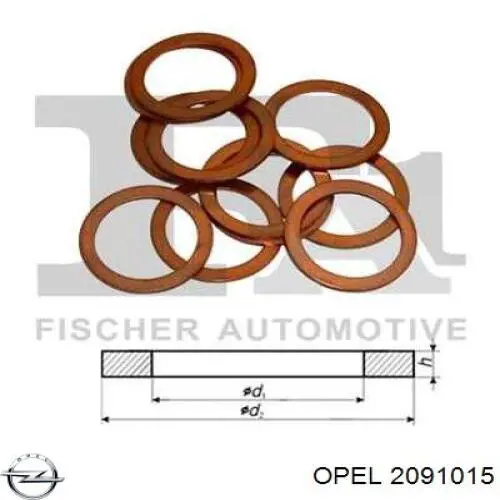 Прокладка пробки піддону двигуна Opel 2091015 ціна, від 0.32 USD