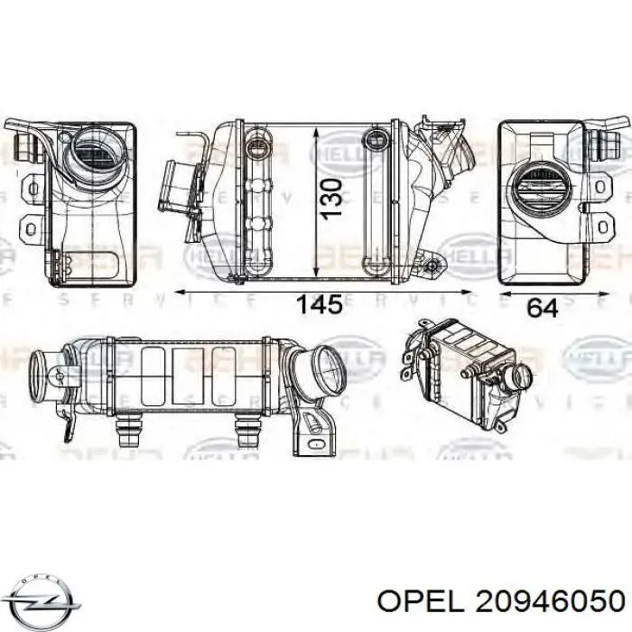 Система охолодження наддувочного повітря Opel 20946050 ціна, від 83.26 USD