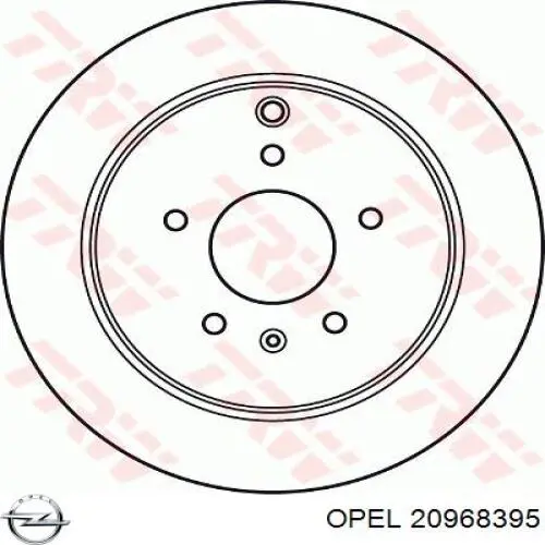 Диск гальмівний задній Opel 20968395