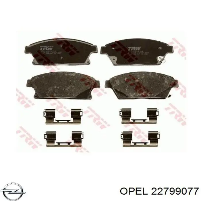 Гальмівні колодки Opel 22799077 ціна, від 25.37 USD