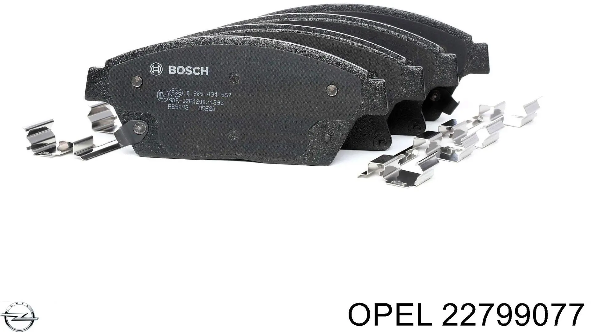 Передні тормозні колодки 22799077 Opel