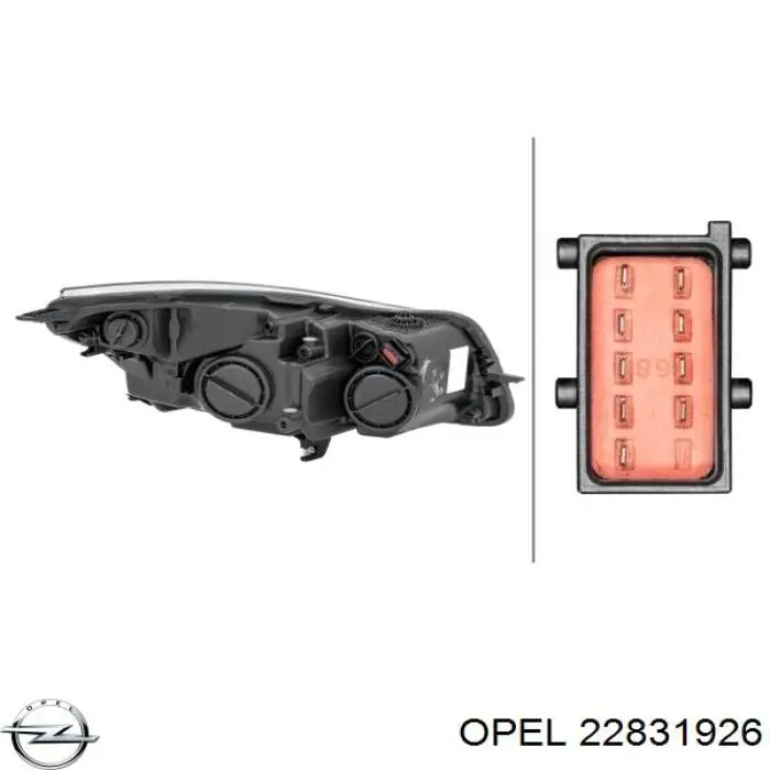 Фари Opel 22831926 ціна, від 144.56 USD