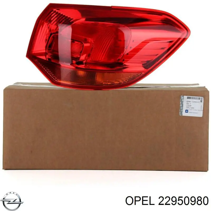 22950980 Opel Правий катафот бампера