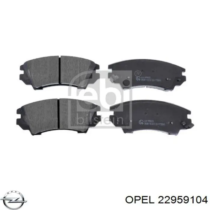 Гальмівні колодки Opel 22959104 ціна, від 32.49 USD