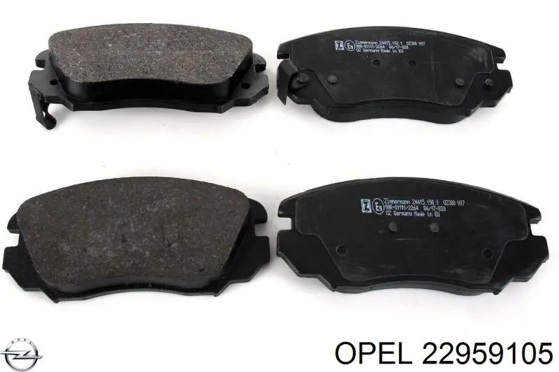 Тормозні колодки Opel 22959105