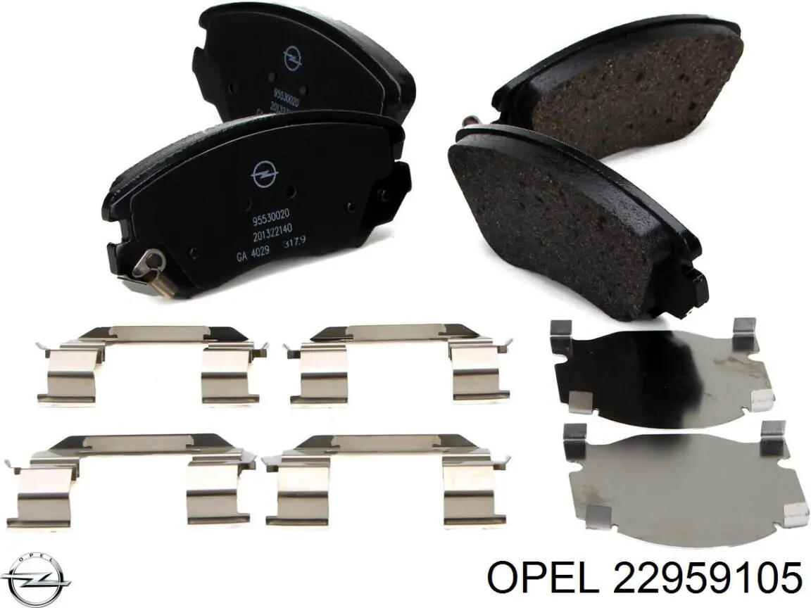 Купити 22959105 Opel Колодки гальмівні передні, дискові