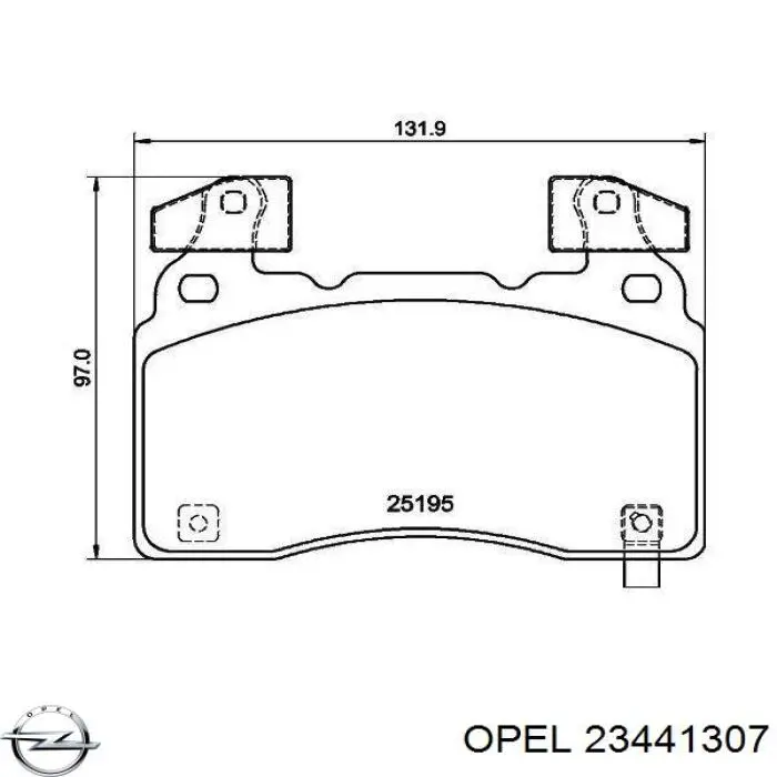 Гальмівні колодки Opel 23441307 ціна, від 37.70 USD