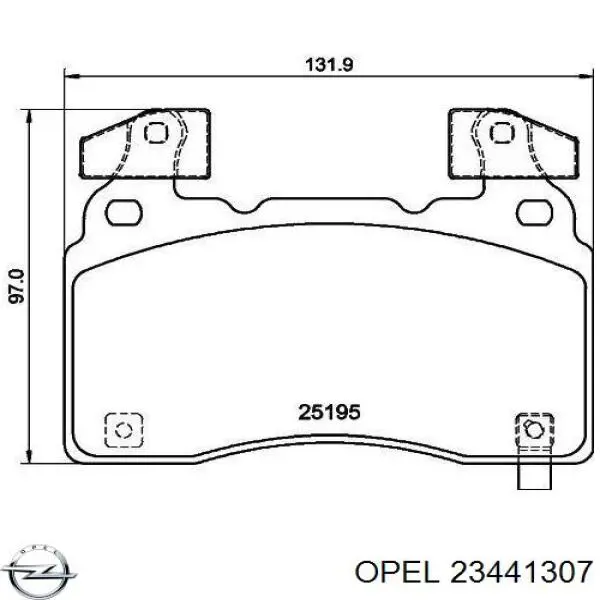 Купити 23441307 Opel Колодки гальмівні передні, дискові