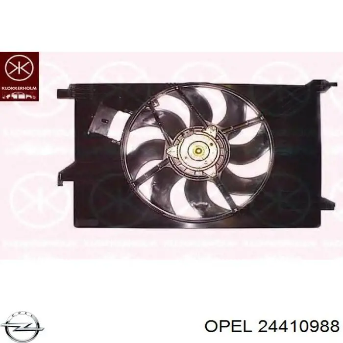 24410988 Opel Електровентилятор радіатора