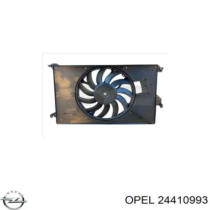 Купити 24410993 Opel Дифузор радіатора охолодження, в зборі з двигуном і крильчаткою