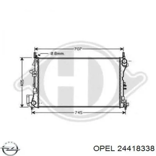 Радіатор 24418338 Opel