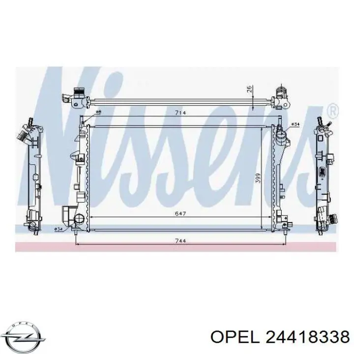 Радіатор основний Opel 24418338 ціна, від 64.88 USD