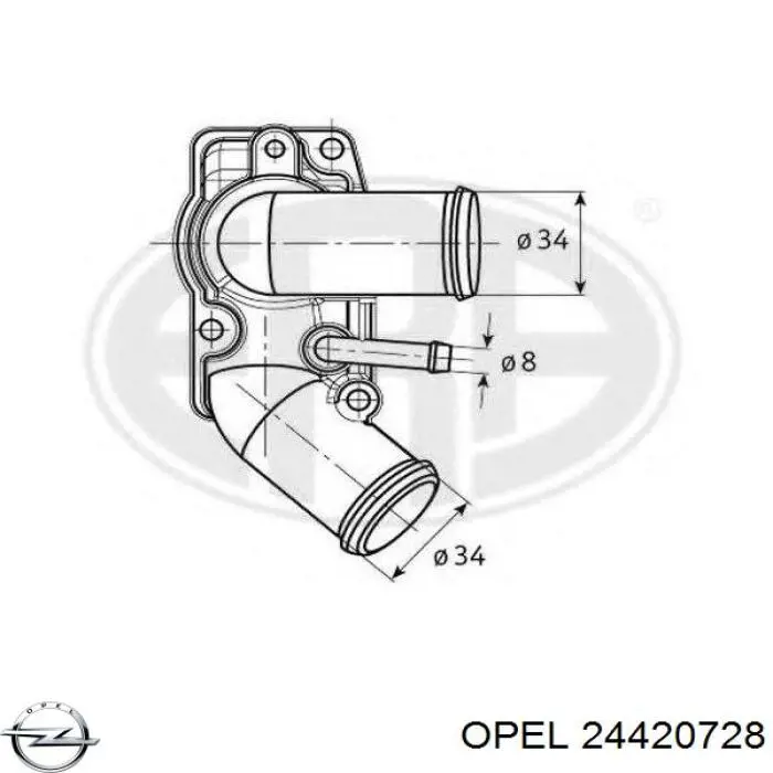 Термостат в зборі Opel 24420728