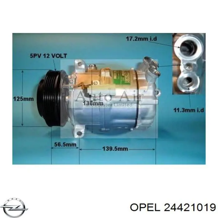 Купити 24421019 Opel Компресор кліматичної установки