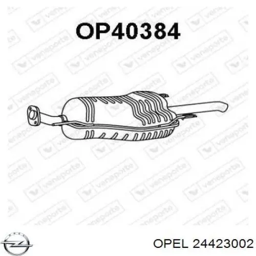Купити 24423002 Opel Глушник вихлопних газів кінцевий