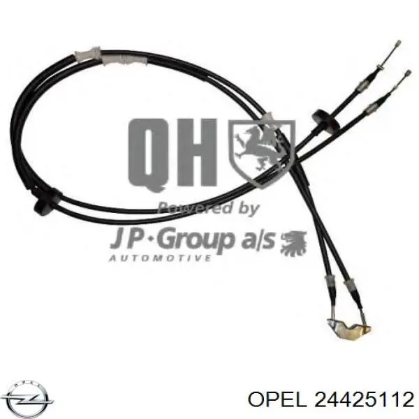 24425112 Opel Трос ручного гальма задній, правий/лівий