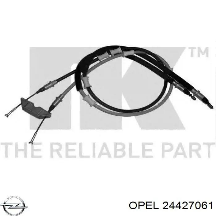 Трос ручного гальма задній, правий/лівий Opel 24427061 ціна, від 17.17 USD