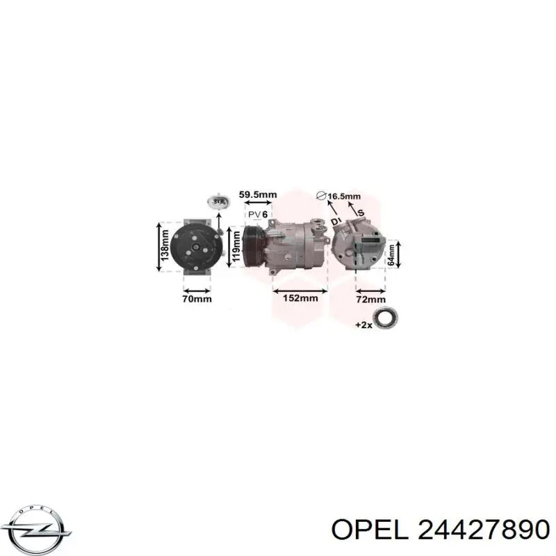 Компресор системи кондиціювання Opel 24427890 ціна, від 76.01 USD