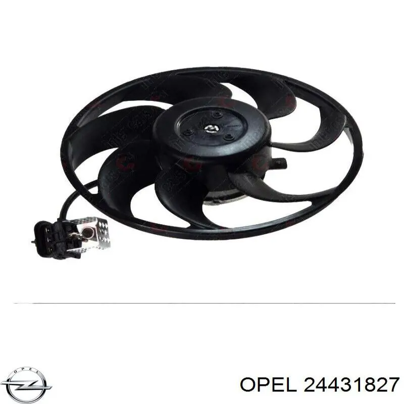 Купити 24431827 Opel Електровентилятор охолодження в зборі (двигун + крильчатка)