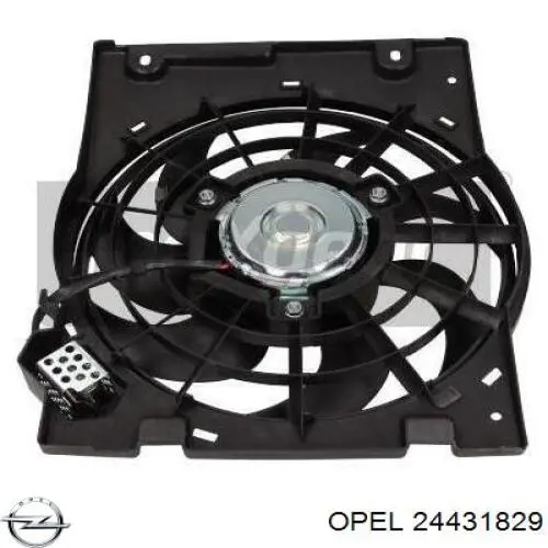 24431829 Opel Дифузор радіатора охолодження, в зборі з мотором і крильчаткою