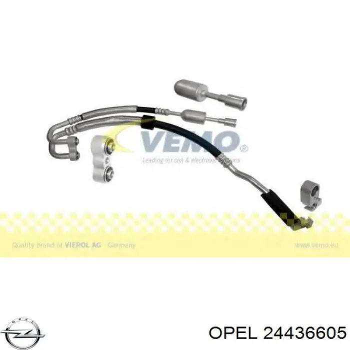 Шланг кондиціонера, від компресора до радіатора Opel 24436605 ціна, від 38.05 USD