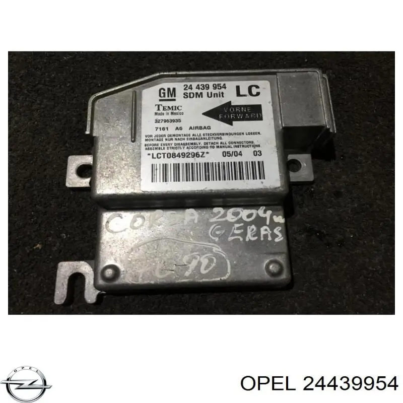 24439954 Opel Модуль-процесор управління подушки безпеки