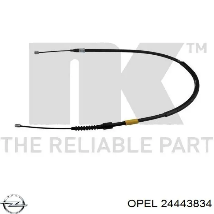 Трос стоянкового гальма задній лівий Opel 24443834 ціна, від 5.81 USD