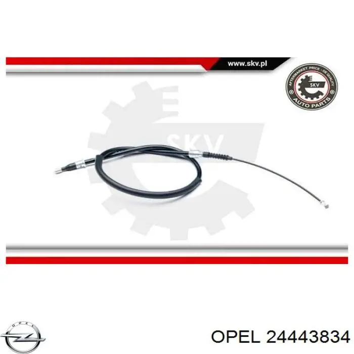 Купити 24443834 Opel Трос ручного гальма задній, лівий