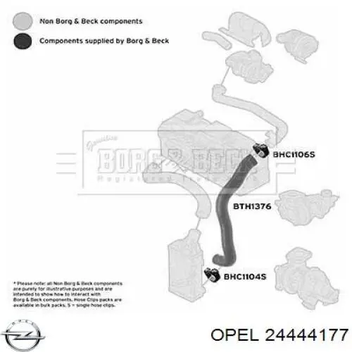 24444177 Opel Трубка, що нагнітається