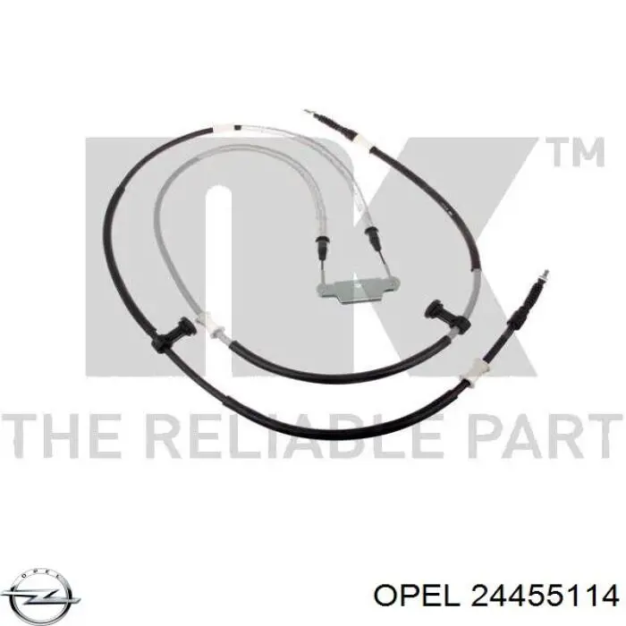 Трос ручного гальма задній, правий/лівий Opel 24455114 ціна, від 34.34 USD