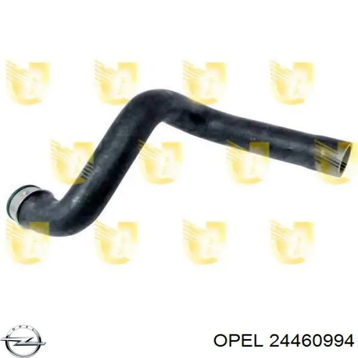 24460994 Opel шланг/патрубок интеркуллера, нижній лівий